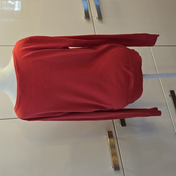 Soft Surroundings Embroidered Bird Charm Button Up Cardigan Pink Red Size Small - Picture 4 of 10